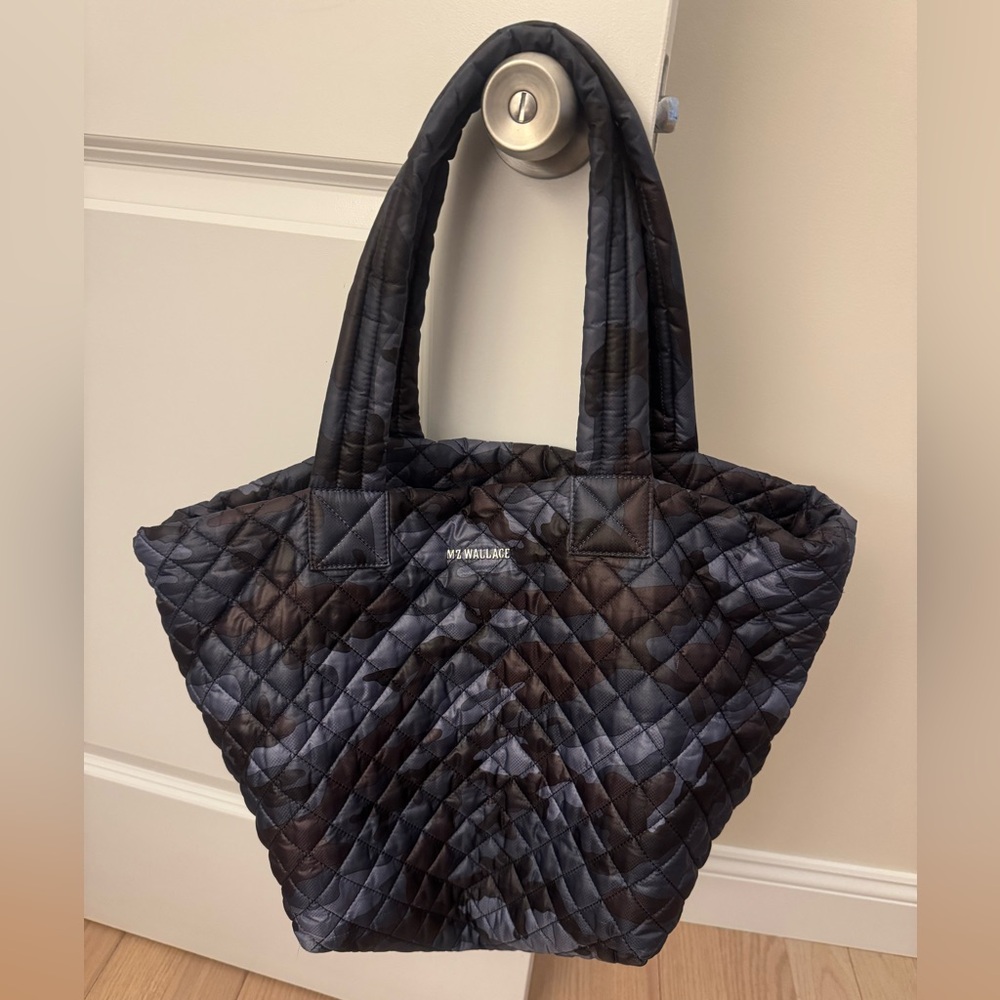MZ Wallace Quilted Tote in Black and Brown